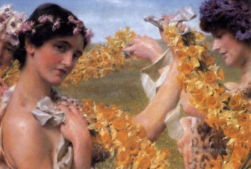 サー・ローレンス・アルマ・タデマ Painting - 花が帰ってくるとき ロマンチックなサー・ローレンス・アルマ・タデマ